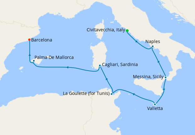 Cruise Itinerary Map