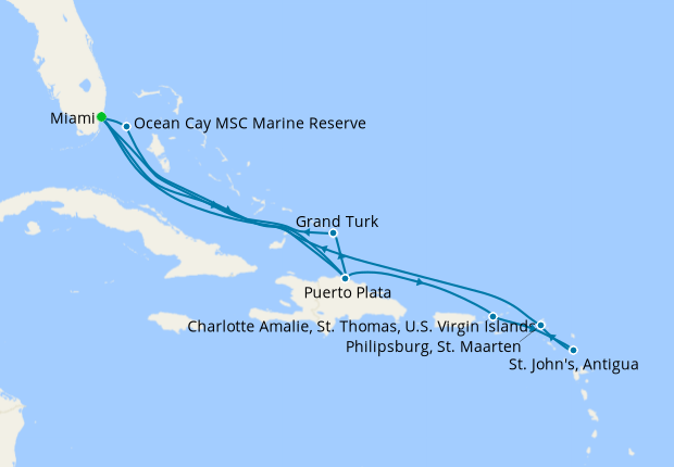 Cruise Itinerary Map