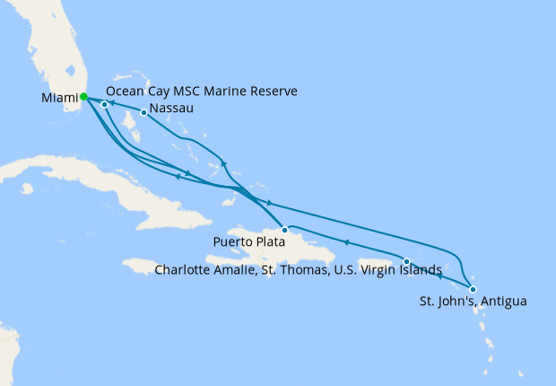 Cruise Itinerary Map