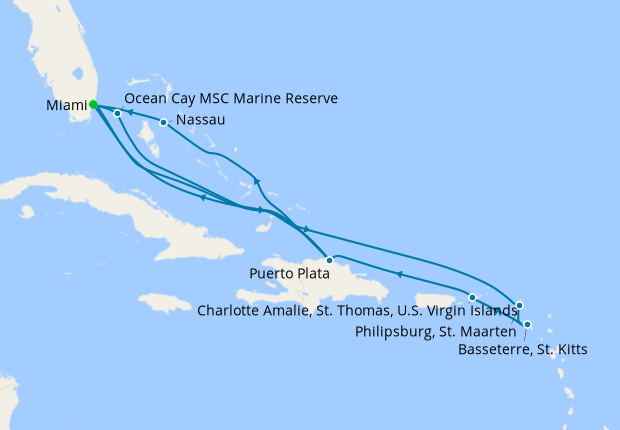 Cruise Itinerary Map