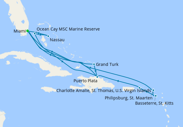 Cruise Itinerary Map