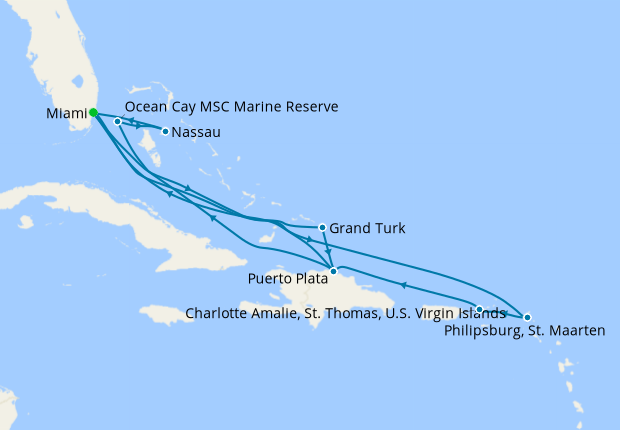 Cruise Itinerary Map