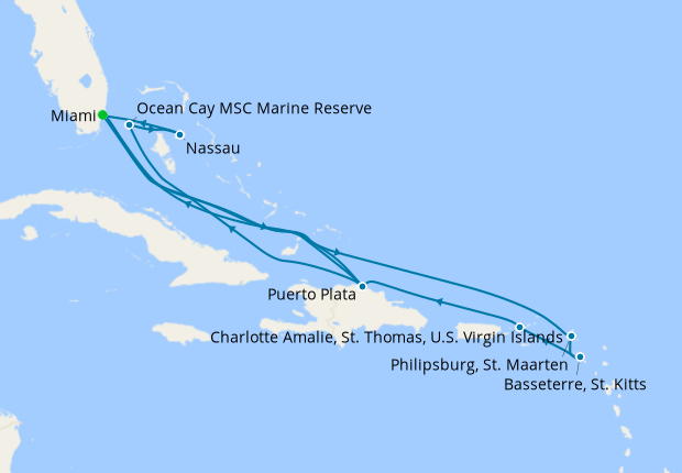 Cruise Itinerary Map