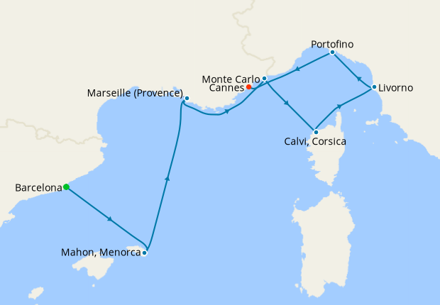 Cruise Itinerary Map