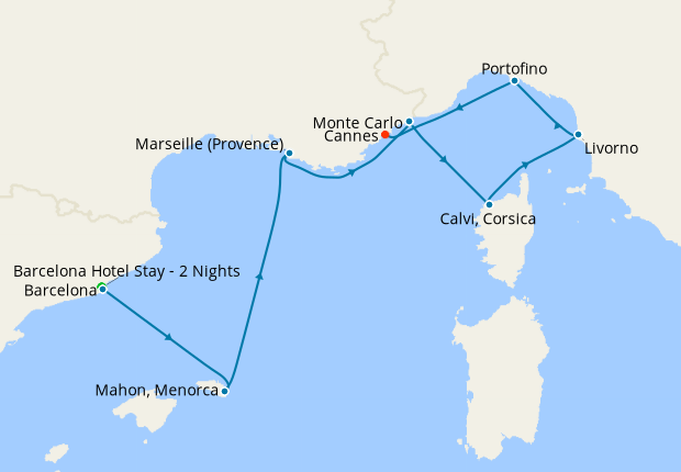 Cruise Itinerary Map