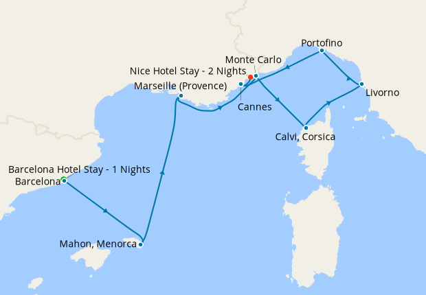 Cruise Itinerary Map