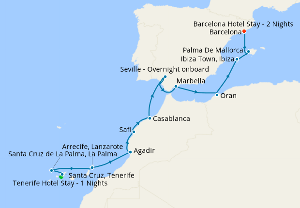 Cruise Itinerary Map