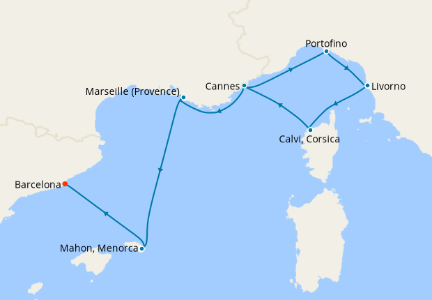 Cruise Itinerary Map