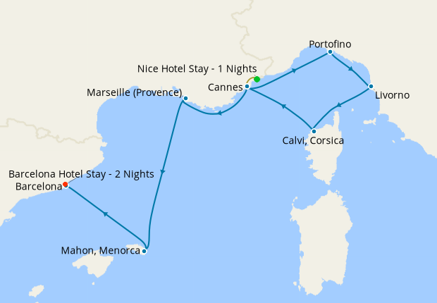 Cruise Itinerary Map
