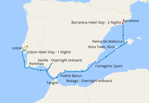 Cruise Itinerary Map