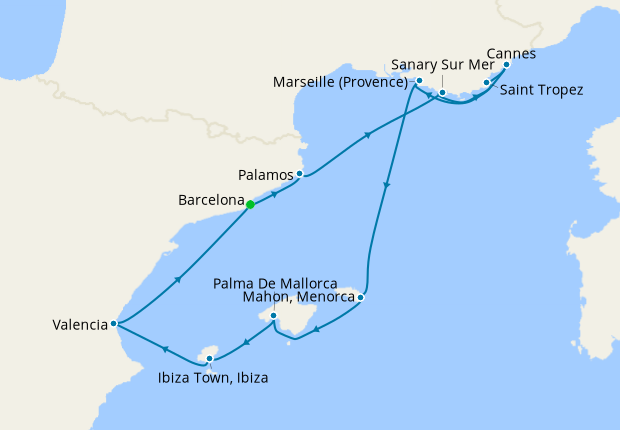 Cruise Itinerary Map