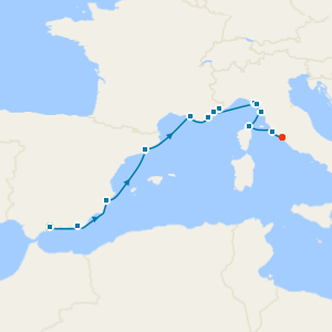 Mediterranean Odyssey: Spain, Italy and the French Riviera from Malaga - Fly Cruise