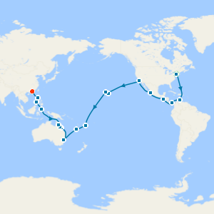 Caribbean, Panama Canal, Tropical Oz & The Philippines with New York and Hong Kong Stays