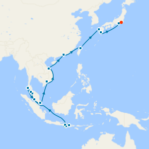 Bali, Malaysia, Thailand, Singapore, Vietnam & Hong Kong to Tokyo with Stay