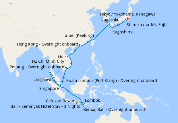 Cruise Itinerary Map