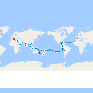 World Cruise 2028 from Rome with Stay