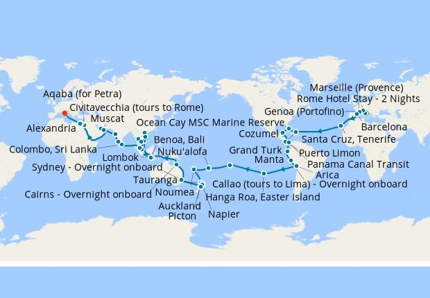 Cruise Itinerary Map