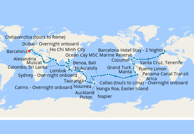 Cruise Itinerary Map