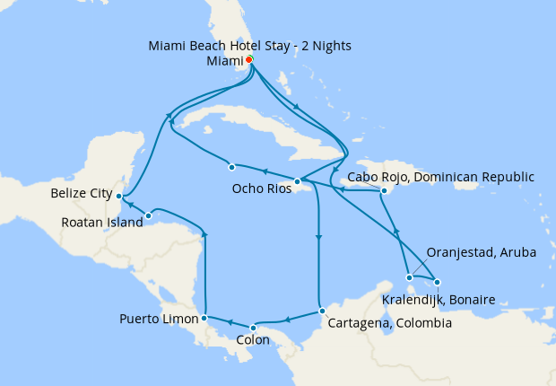Cruise Itinerary Map