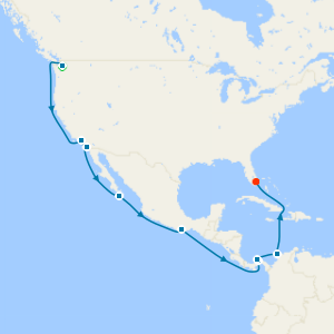 Panama Canal from Seattle to Miami with Stay