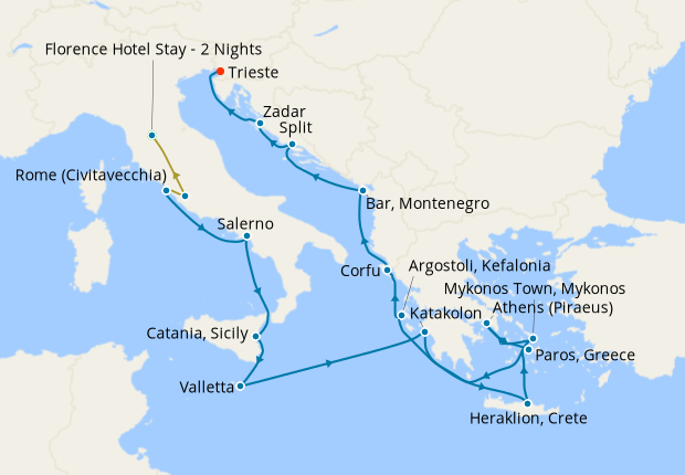 Cruise Itinerary Map