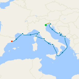 Mediterranean Glory with Venice and Barcelona Stays