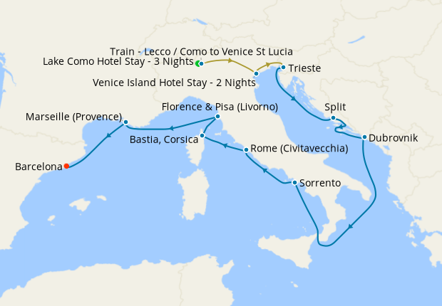 Cruise Itinerary Map