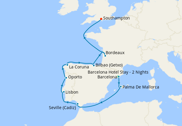 Cruise Itinerary Map