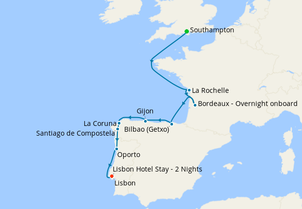 Cruise Itinerary Map