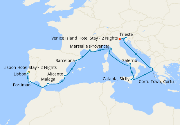 Cruise Itinerary Map