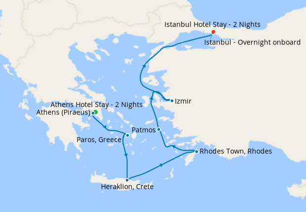 Cruise Itinerary Map