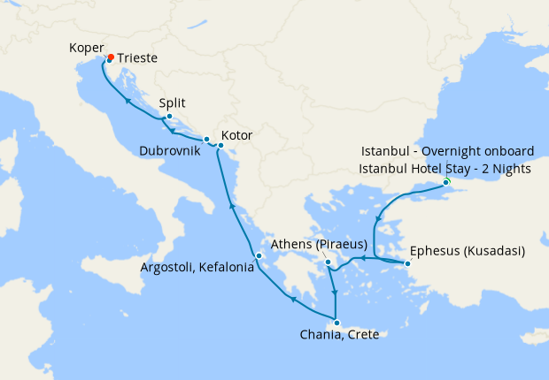 Cruise Itinerary Map