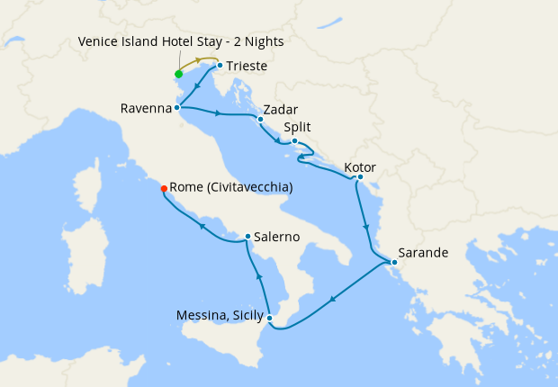 Cruise Itinerary Map