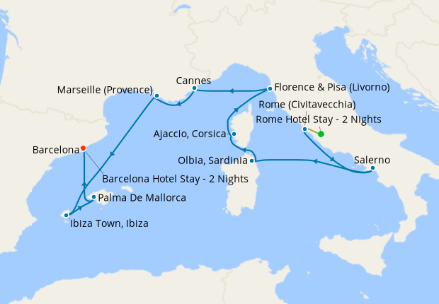 Cruise Itinerary Map