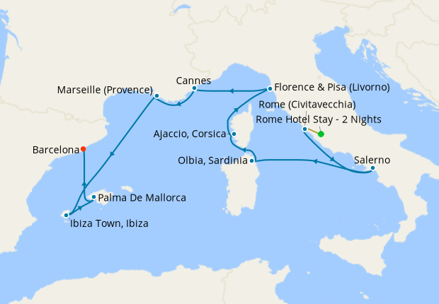 Cruise Itinerary Map