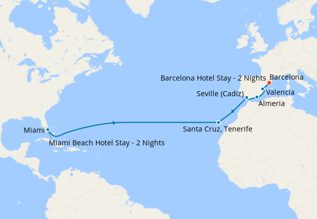 Cruise Itinerary Map