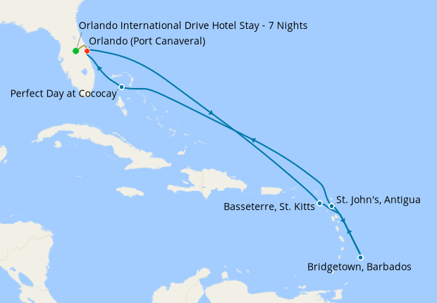 Cruise Itinerary Map