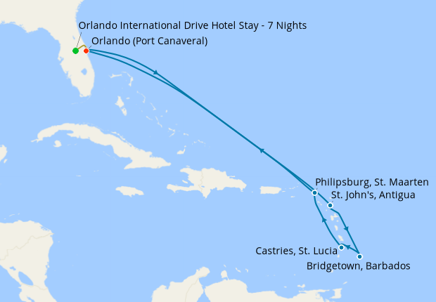 Cruise Itinerary Map