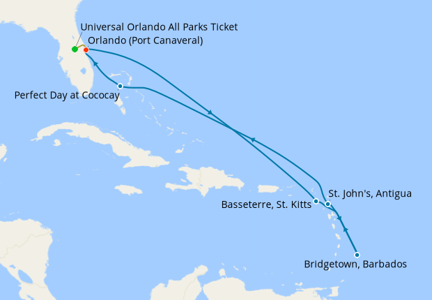 Cruise Itinerary Map