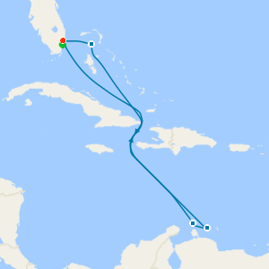 Southern Caribbean with Miami Beach Stay
