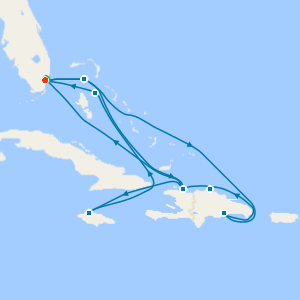 Western & Eastern Caribbean Adventure with Miami Beach Stay