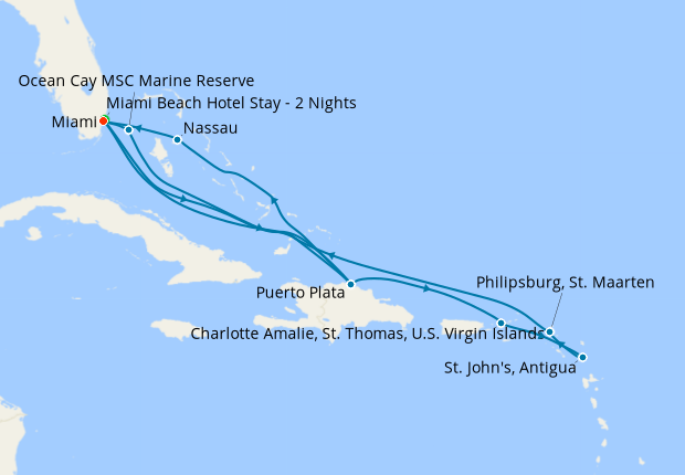 Cruise Itinerary Map