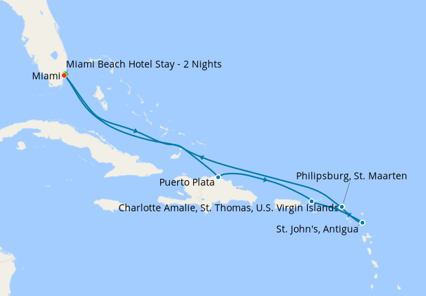 Cruise Itinerary Map