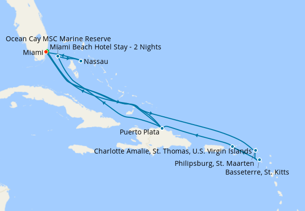 Cruise Itinerary Map