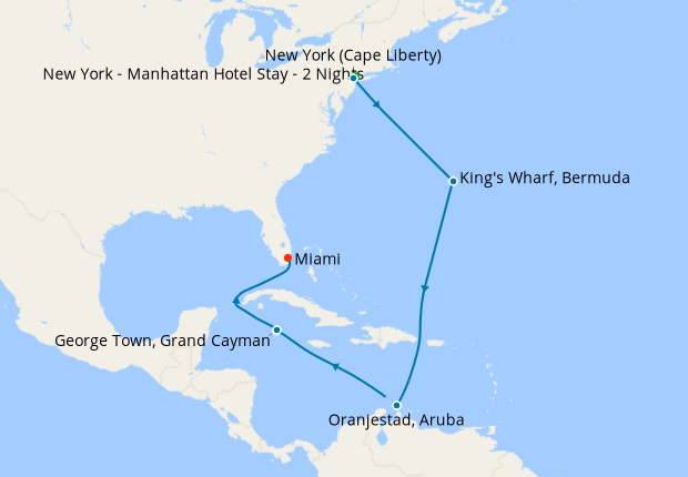 Cruise Itinerary Map