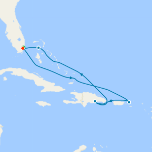 Eastern Caribbean from Miami  with Miami Beach Stay