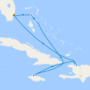 Western Caribbean from Miami  with Miami Beach Stay