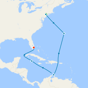Southern Caribbean with New York and Miami Beach Stays