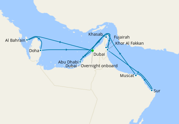 Cruise Itinerary Map
