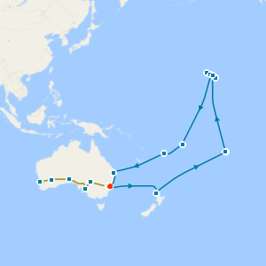 Indian Pacific Rail from Perth to Sydney, Tahiti, Hawaii & South Pacific with Stay